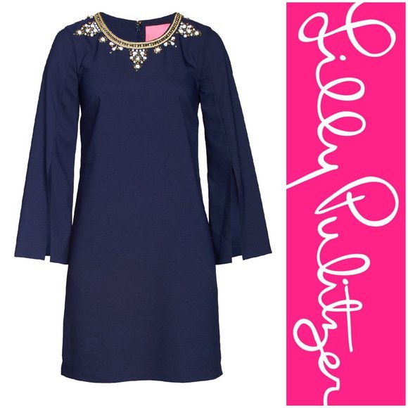 Lilly Pulitzer Anastasia Stretch Embellished Dress - Picture 1 of 14